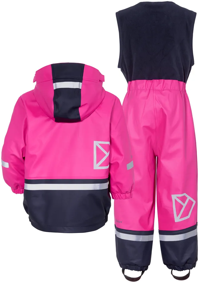 Kids Boardman Kid039s Set Classic Plastic Pink Didriksons Lined Rain Set