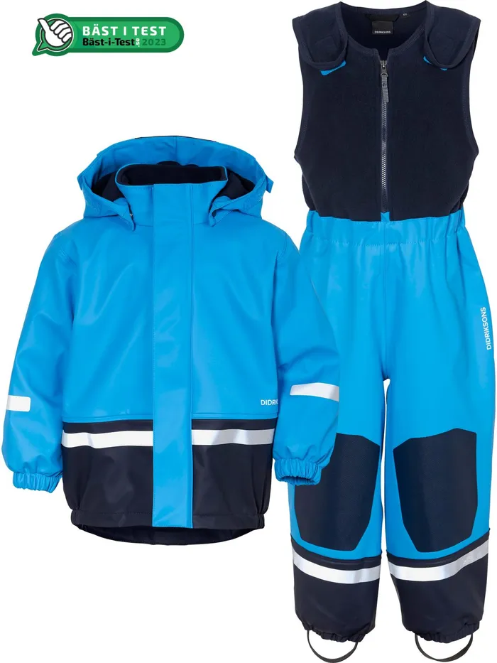 Kids Boardman Kid039s Set Classic Sharp Blue Didriksons Lined Rain Set