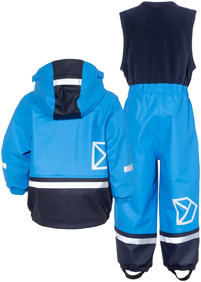 Kids Boardman Kid039s Set Classic Sharp Blue Didriksons Lined Rain Set