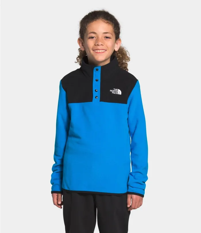 Kids Glacier Snap Pullover Clear Lake Blue The North Face Tops