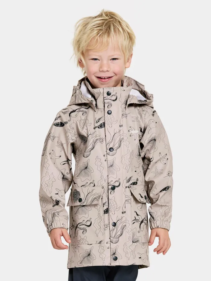 Kids Jojo Kid039s Printed Jacket Ocean Beach Beige Didriksons Spring Jackets