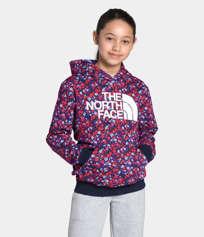 Kids Logowear Pullover Hoodie Paradise Pink Wildflower Print The North Face Fleece
