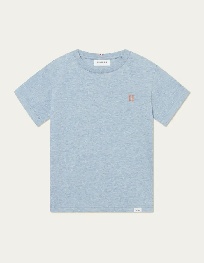 Kids Nrregaard TShirt Kids 8211 Seasonal 8211 Xenon Blue MelangeOrange Les Deux Tops Kids Nrregaard TShirt Kids 8211 Seasonal 8211 Xenon Blue MelangeOrange Les Deux Tops
