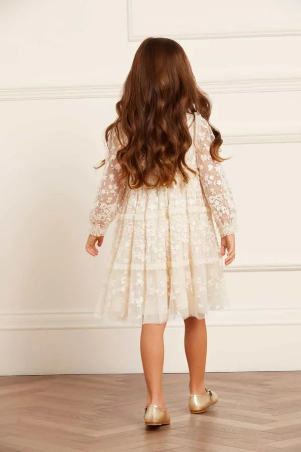 KIDS Needle and Thread Celestia Ribbon Kids Dress Champagne KIDS Needle and Thread Celestia Ribbon Kids Dress Champagne