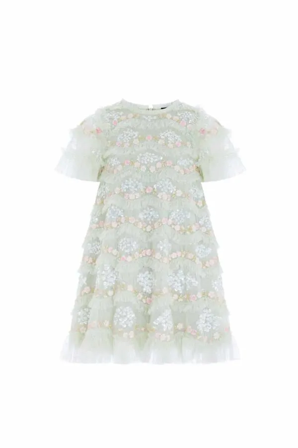 KIDS Needle and Thread Daisy Wave Kids Dress Green KIDS Needle and Thread Daisy Wave Kids Dress Green