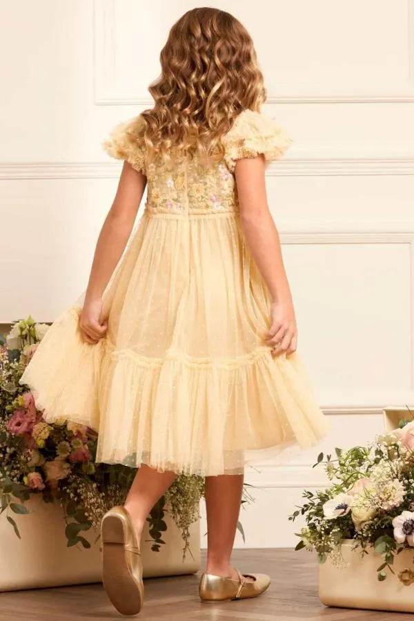 KIDS Needle and Thread Florine Bodice Kids Dress Yellow KIDS Needle and Thread Florine Bodice Kids Dress Yellow