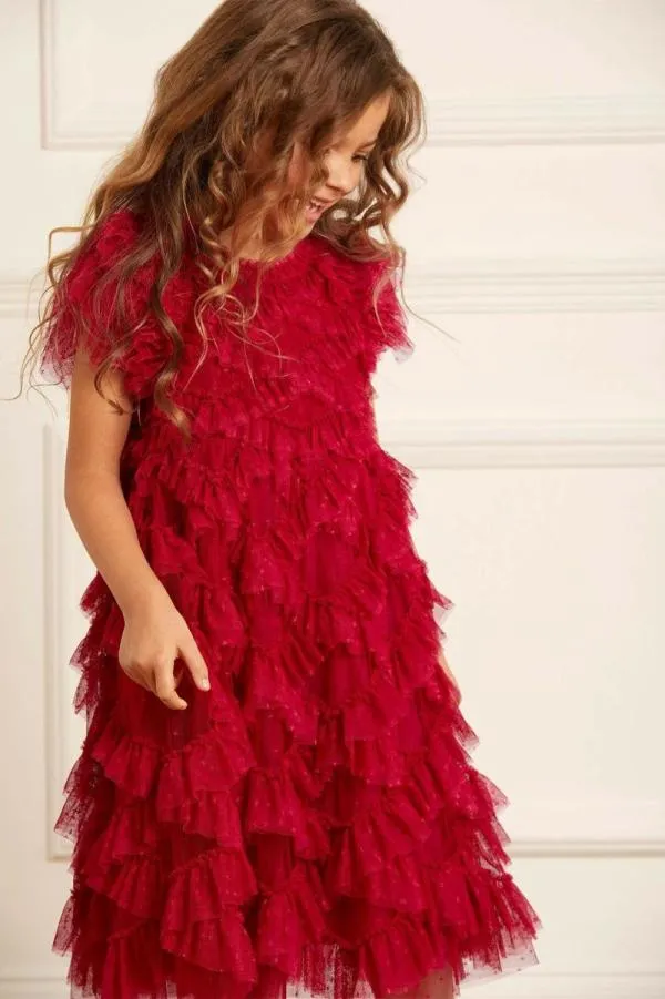 KIDS Needle and Thread Genevieve Kids Dress Red KIDS Needle and Thread Genevieve Kids Dress Red
