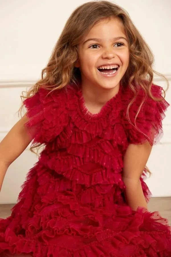 KIDS Needle and Thread Genevieve Kids Dress Red KIDS Needle and Thread Genevieve Kids Dress Red
