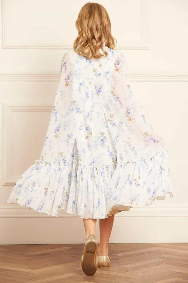 KIDS Needle and Thread Ophelia Ditsy Chiffon Cape Kids Dress Multi KIDS Needle and Thread Ophelia Ditsy Chiffon Cape Kids Dress Multi