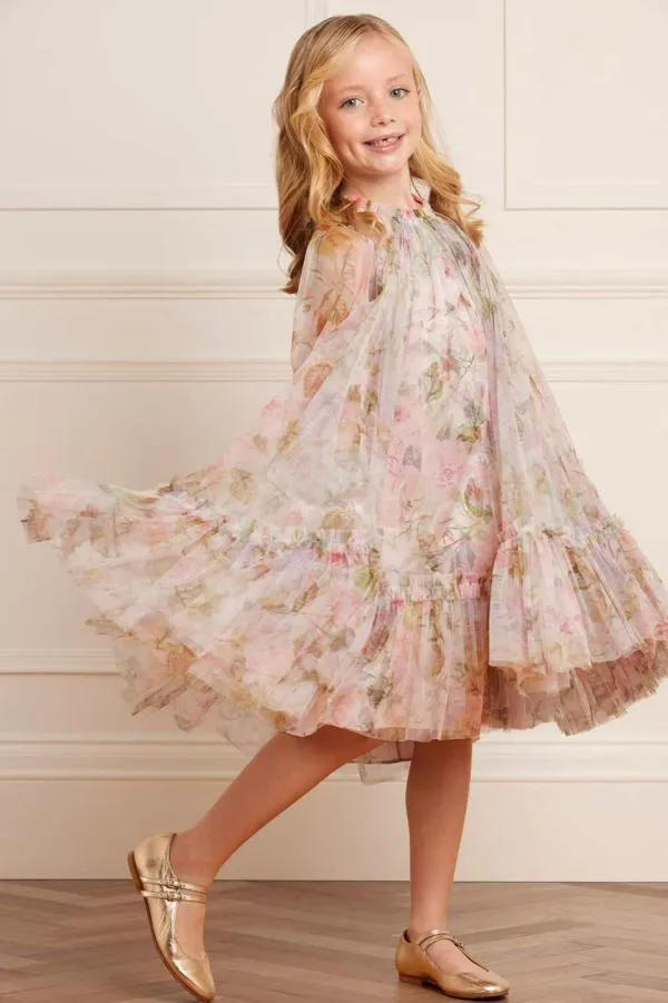 KIDS Needle and Thread Rose Powder Long Sleeve Kids Dress Multi KIDS Needle and Thread Rose Powder Long Sleeve Kids Dress Multi