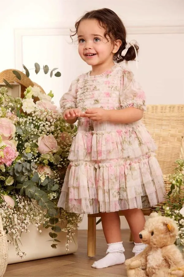 KIDS Needle and Thread Rose Ruffle Frill Baby Dress Multi
