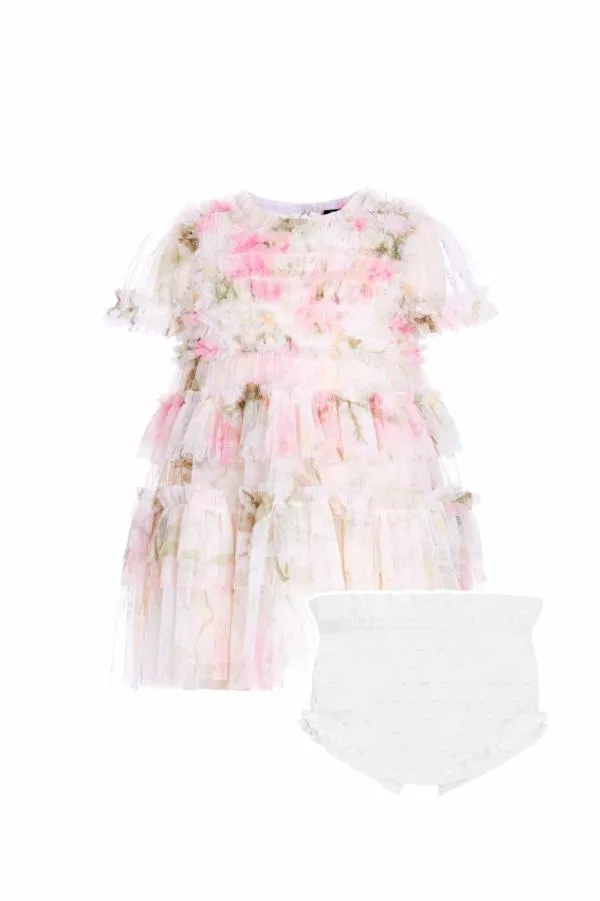 KIDS Needle and Thread Rose Ruffle Frill Baby Dress Multi KIDS Needle and Thread Rose Ruffle Frill Baby Dress Multi