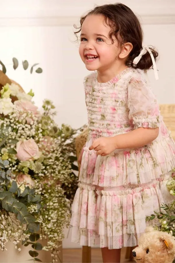 KIDS Needle and Thread Rose Ruffle Frill Baby Dress Multi KIDS Needle and Thread Rose Ruffle Frill Baby Dress Multi