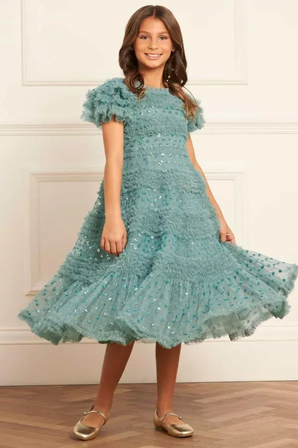 KIDS Needle and Thread Vivian Kids Dress Green KIDS Needle and Thread Vivian Kids Dress Green