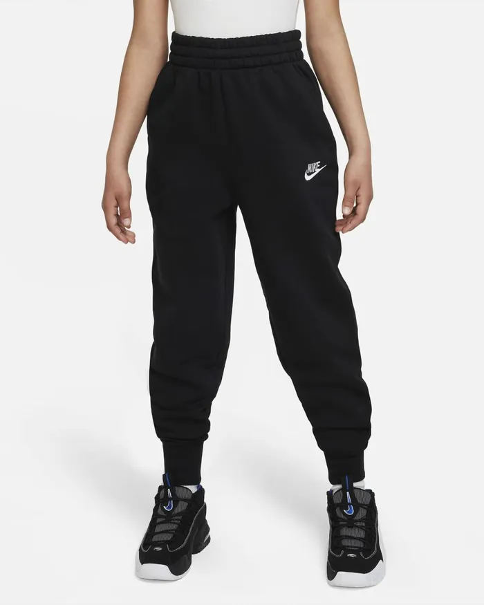 Kids Nike Trousers And Leggings Sportswear Club Fleece Blackblackwhite