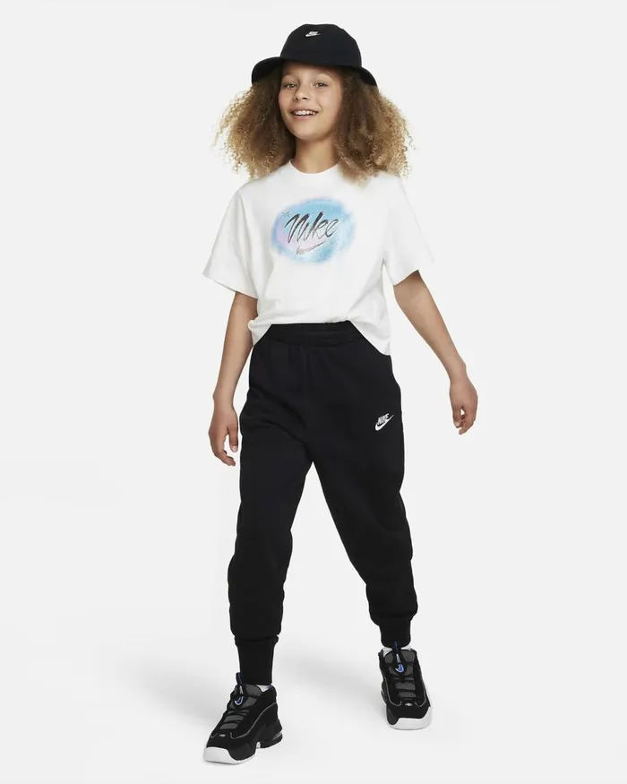 Kids Nike Trousers And Leggings Sportswear Club Fleece Blackblackwhite