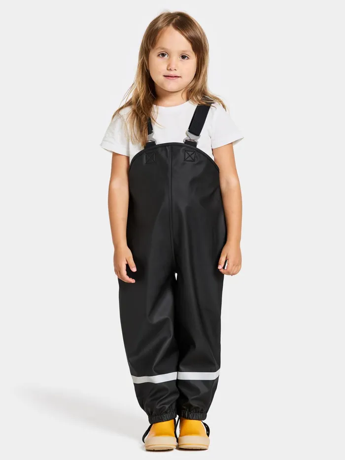 Kids Plaskeman Kid039s Pants Galon Black Didriksons Waterproof Trousers