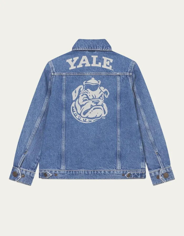 Kids Rally Yale Bulldog Denim Jacket KIDS 8211 Medium Indigo Wash Les Deux Yale