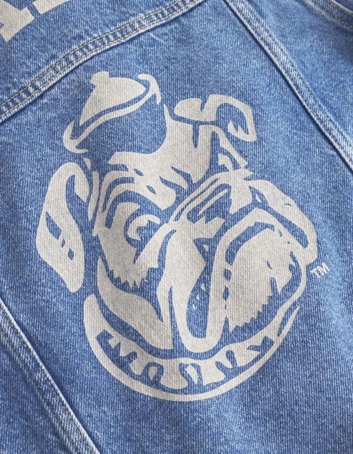 Kids Rally Yale Bulldog Denim Jacket KIDS 8211 Medium Indigo Wash Les Deux Yale