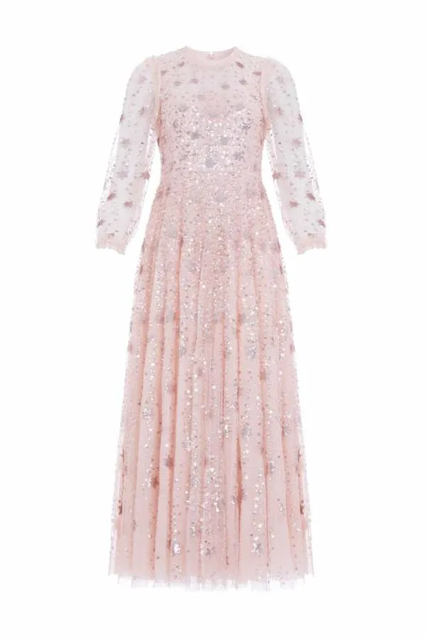KIDSWomen Needle and Thread Shooting Stars Long Sleeve Ankle Gown Pink KIDSWomen Needle and Thread Shooting Stars Long Sleeve Ankle Gown Pink