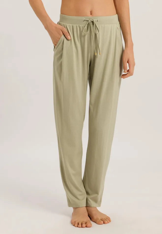 Knit Long Pant Moss Green Women HANRO Pajama Bottoms