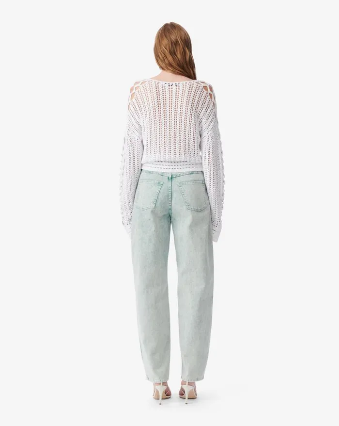 Knits Women IRO KETTIE VNECK CROCHET SWEATER