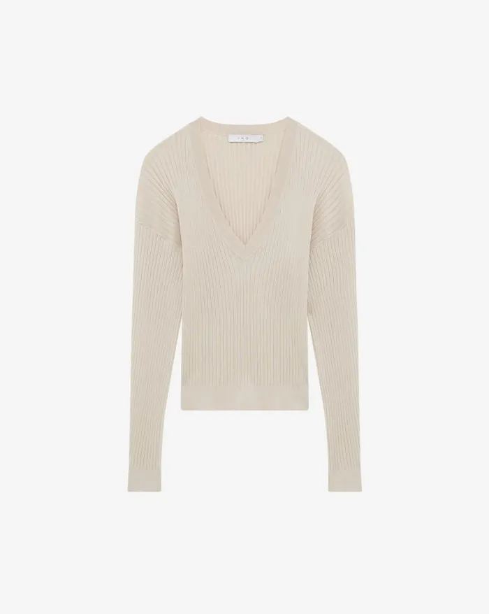 Knits Women IRO MILOU VNECK SILK SWEATER
