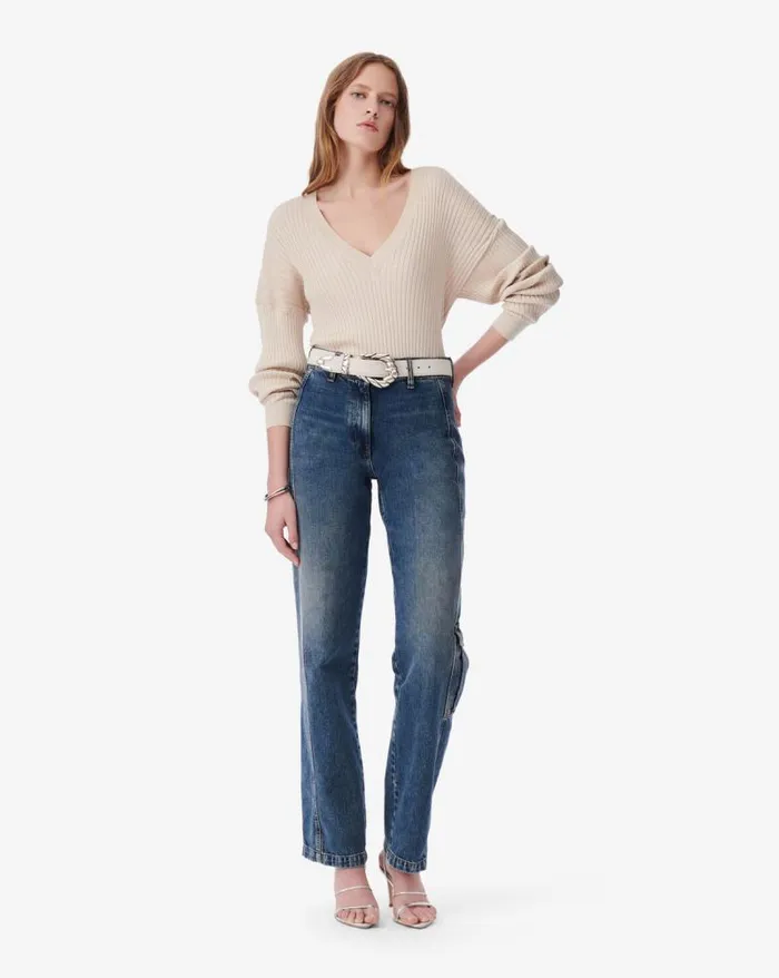 Knits Women IRO MILOU VNECK SILK SWEATER