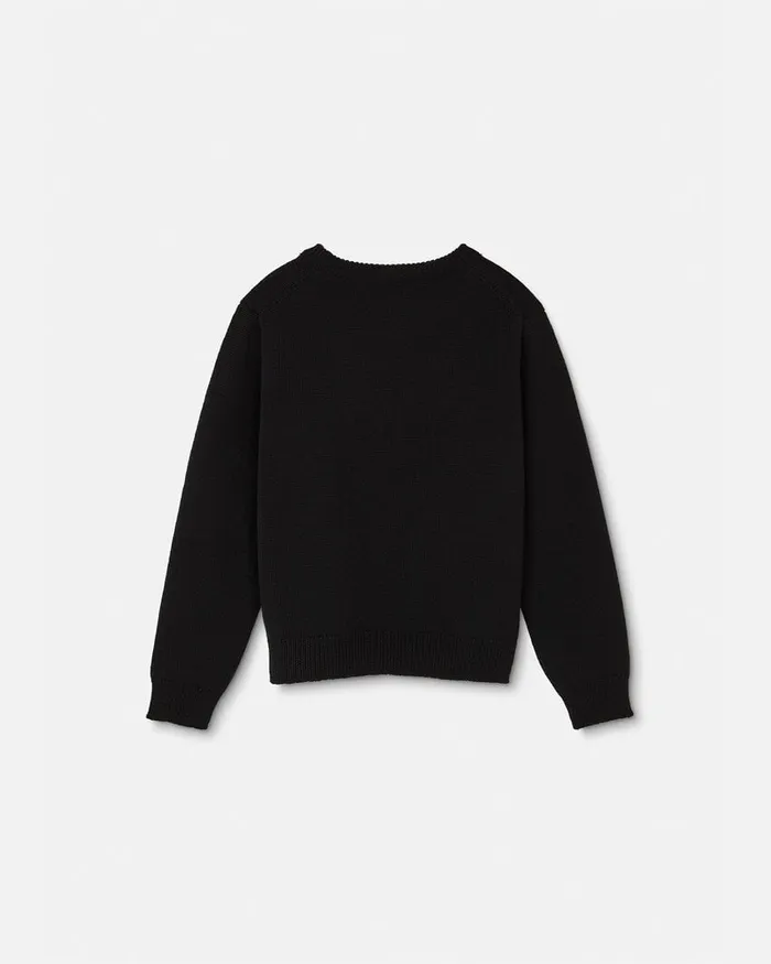 Knitwear and Sweatshirts Kids Versace Embroidered Sweater Black