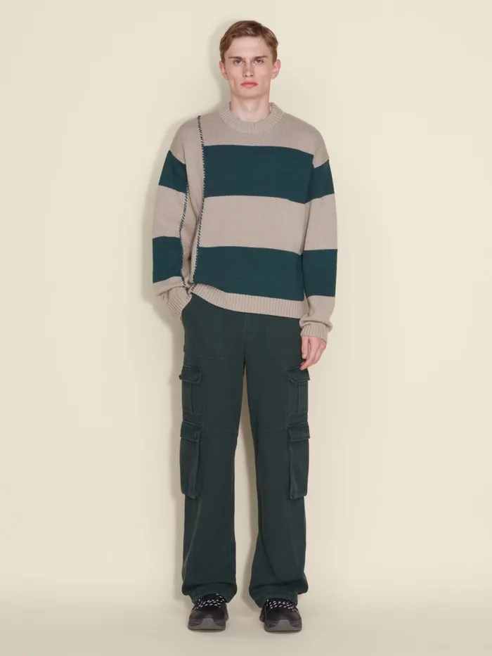 Knitwear Men Holzweiler Baha Heritage Crew Sand Mix