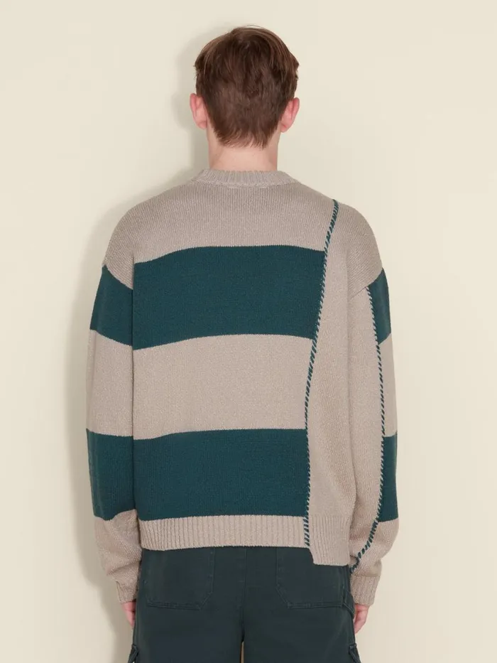 Knitwear Men Holzweiler Baha Heritage Crew Sand Mix