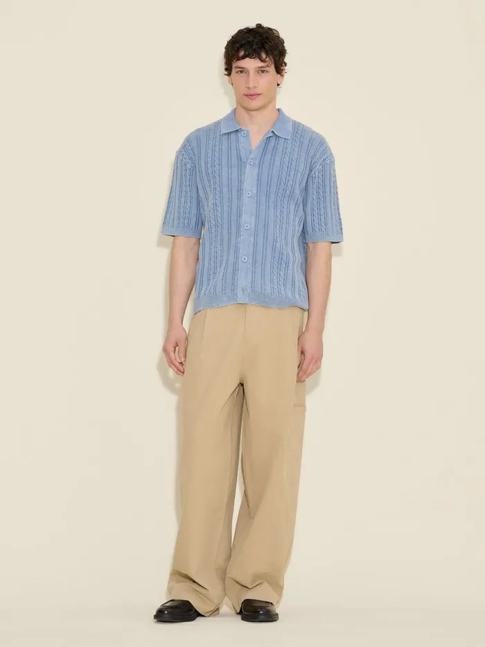 Knitwear Men Holzweiler Drift Polo Lt Blue