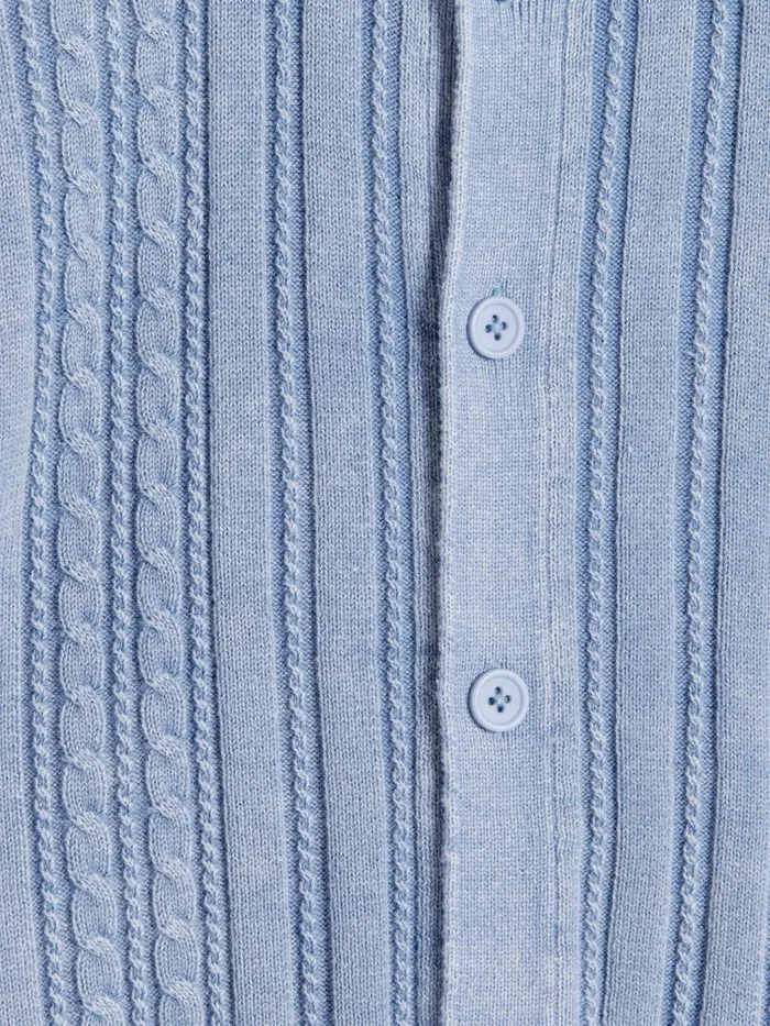 Knitwear Men Holzweiler Drift Polo Lt Blue