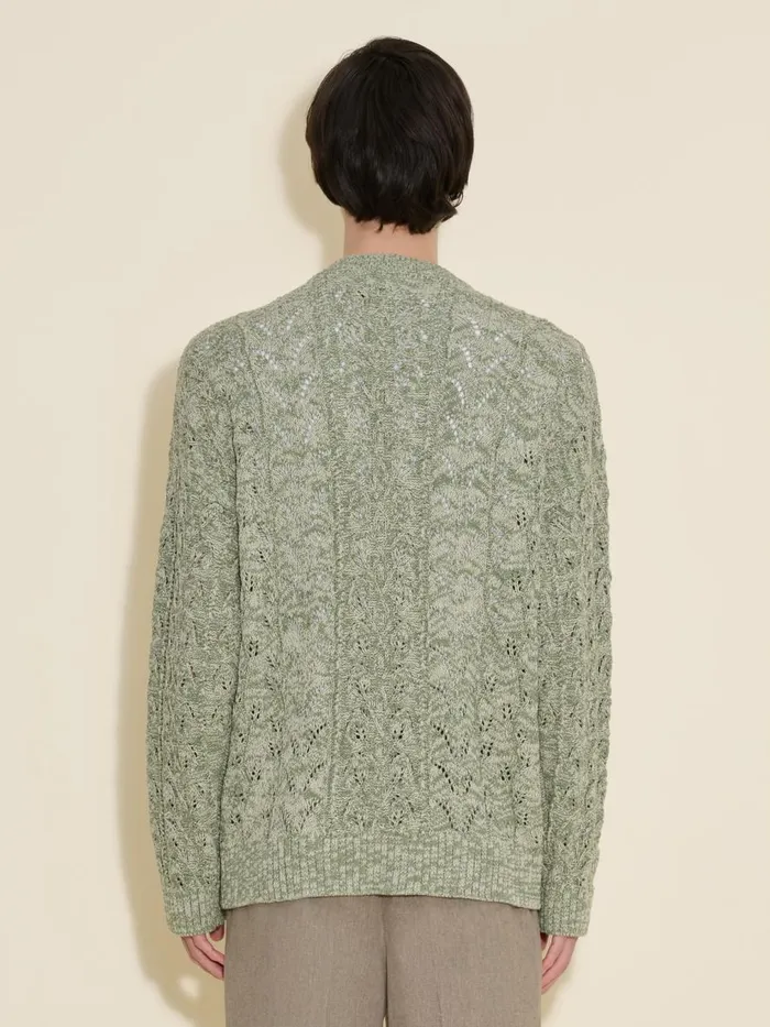 Knitwear Men Holzweiler Manila Bloom Cable Cardigan Green Mix