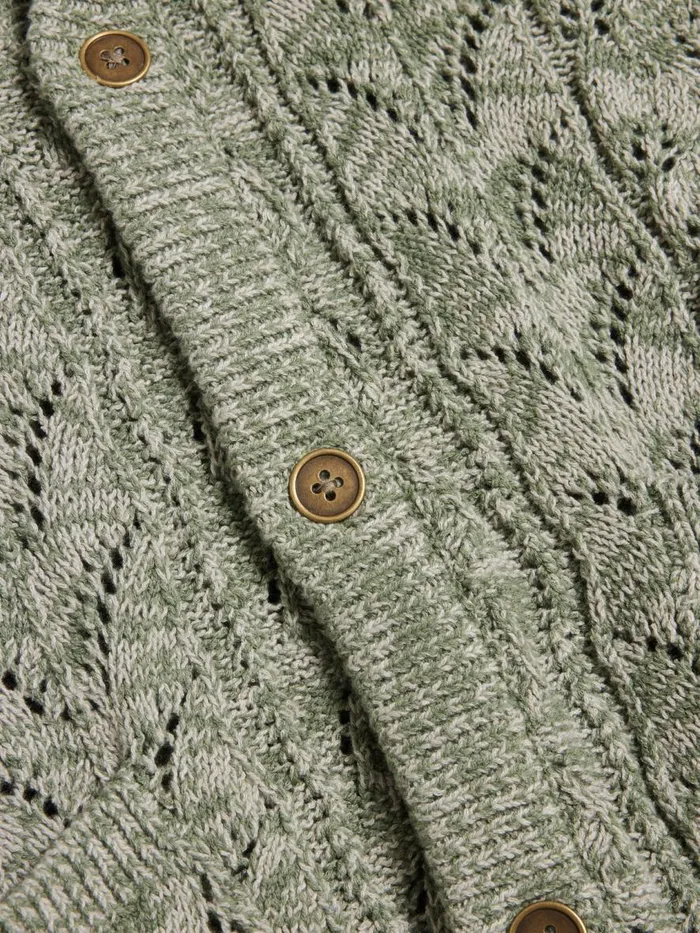 Knitwear Men Holzweiler Manila Bloom Cable Cardigan Green Mix