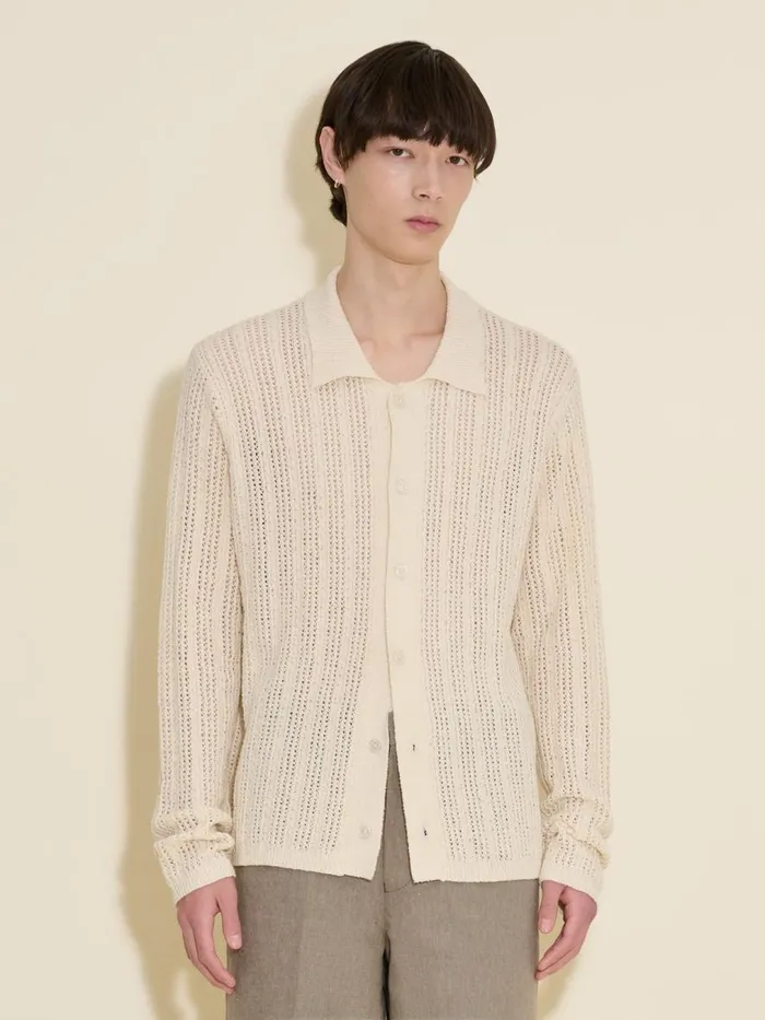 Knitwear Men Holzweiler Rina Knit Cardigan Ecru