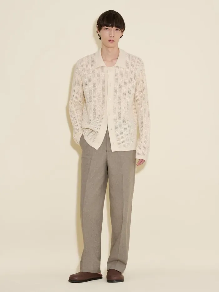Knitwear Men Holzweiler Rina Knit Cardigan Ecru