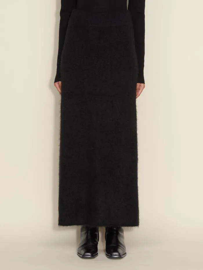 Knitwear Women Holzweiler Fure Fluffy Knit Skirt Black