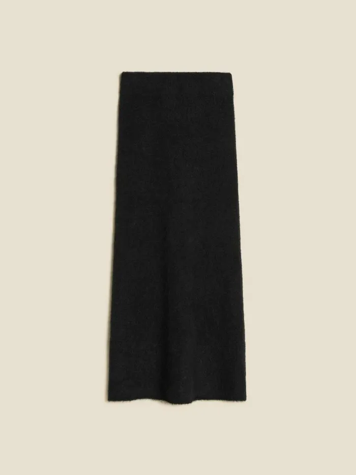 Knitwear Women Holzweiler Fure Fluffy Knit Skirt Black