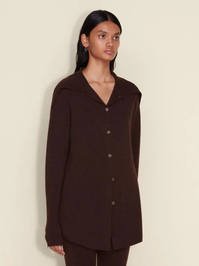 Knitwear Women Holzweiler Per Knit Shirt Dk Brown