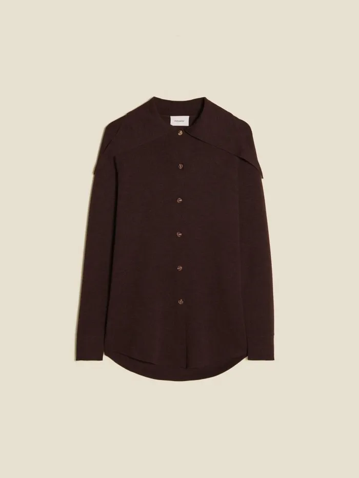 Knitwear Women Holzweiler Per Knit Shirt Dk Brown