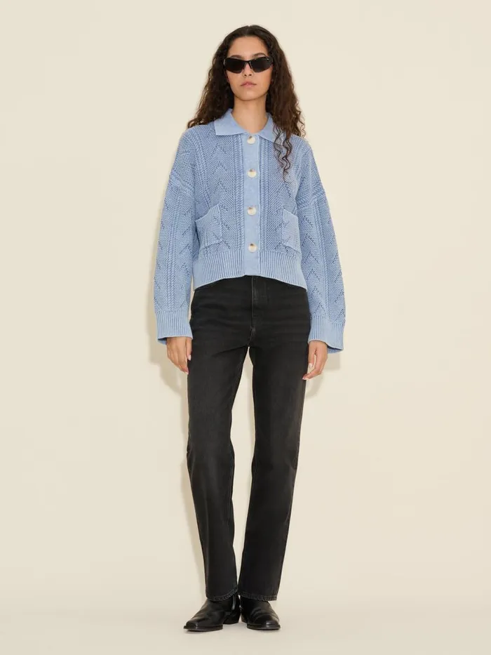 Knitwear Women Holzweiler Serena Knit Cardigan Lt Blue