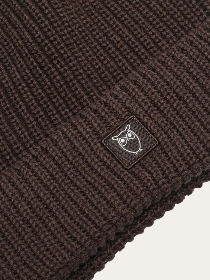 KnowledgeCotton Apparel Accessories Ribbing Hat Chocolate Plum 8211 Men KnowledgeCotton Apparel Accessories Ribbing Hat Chocolate Plum 8211 Men