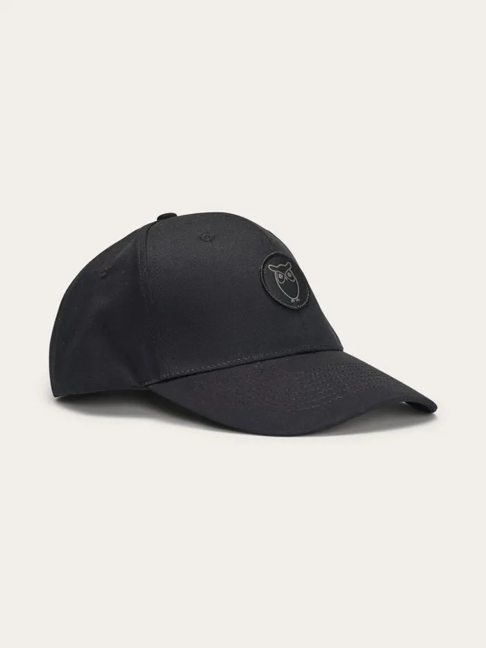KnowledgeCotton Apparel Accessories Twill Baseball Cap Black Jet 8211 Men