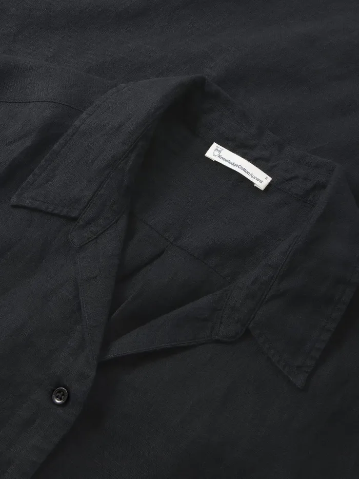 KnowledgeCotton Apparel Dresses And Skirts Classic Linen Dress Black Jet 8211 Women KnowledgeCotton Apparel Dresses And Skirts Classic Linen Dress Black Jet 8211 Women