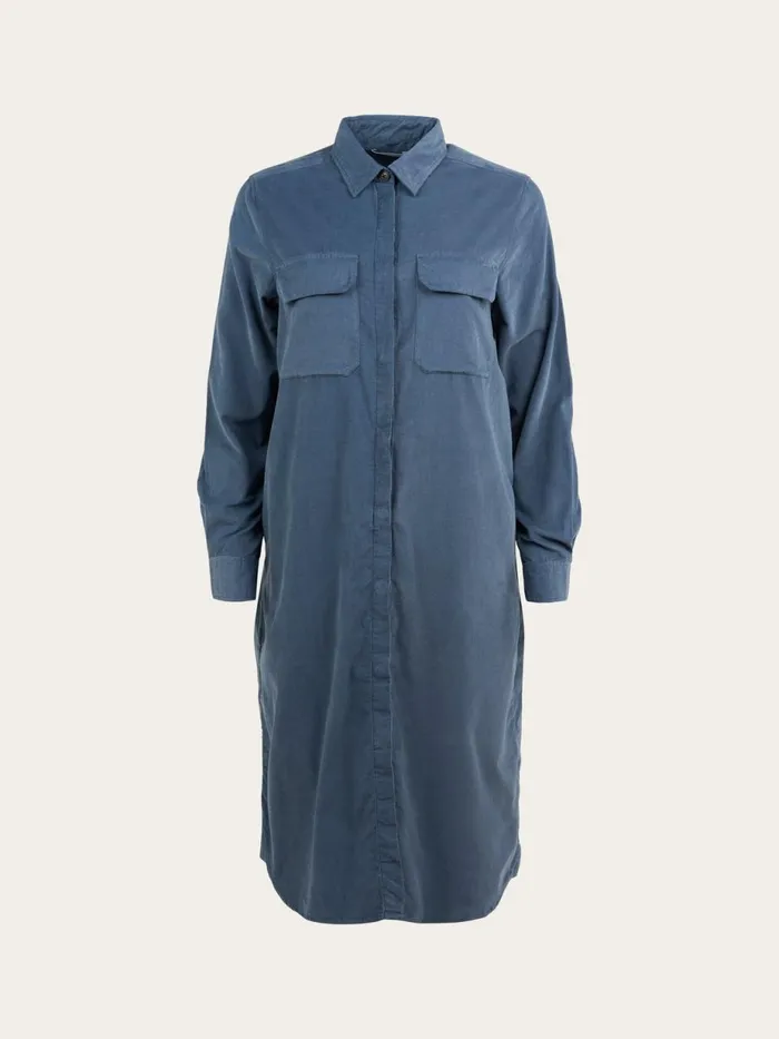 KnowledgeCotton Apparel Dresses And Skirts Corduroy Shirt Dress China Blue 8211 Women KnowledgeCotton Apparel Dresses And Skirts Corduroy Shirt Dress China Blue 8211 Women