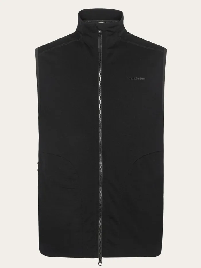 KnowledgeCotton Apparel Fleece Dynamic Wool 320 Fleece Vest Black Jet 8211 Men KnowledgeCotton Apparel Fleece Dynamic Wool 320 Fleece Vest Black Jet 8211 Men