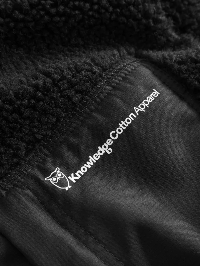 KnowledgeCotton Apparel Fleeces And Jackets Teddy High Neck Zip Jacket Black Jet 8211 Women KnowledgeCotton Apparel Fleeces And Jackets Teddy High Neck Zip Jacket Black Jet 8211 Women