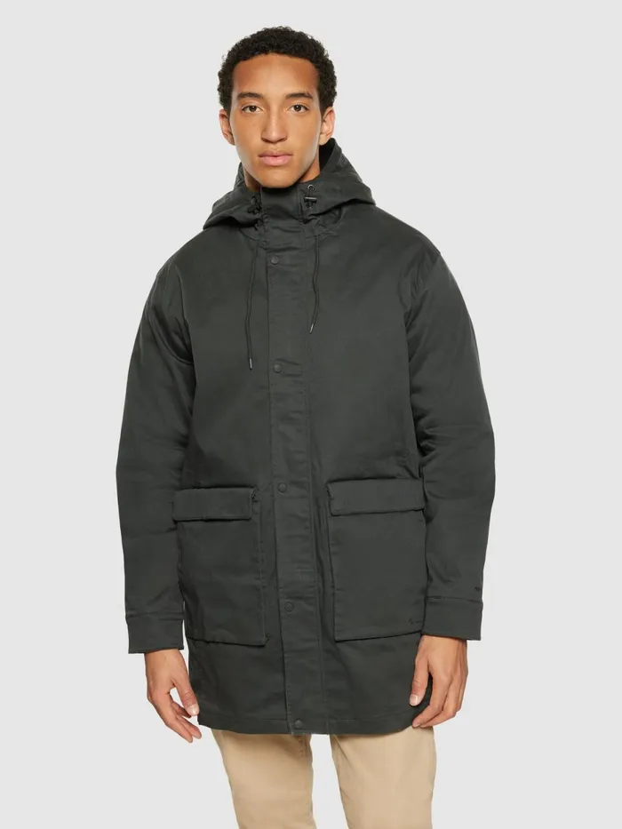 KnowledgeCotton Apparel Jackets And Vests Canvas Casual Long Jacket Gots 8211 Men
