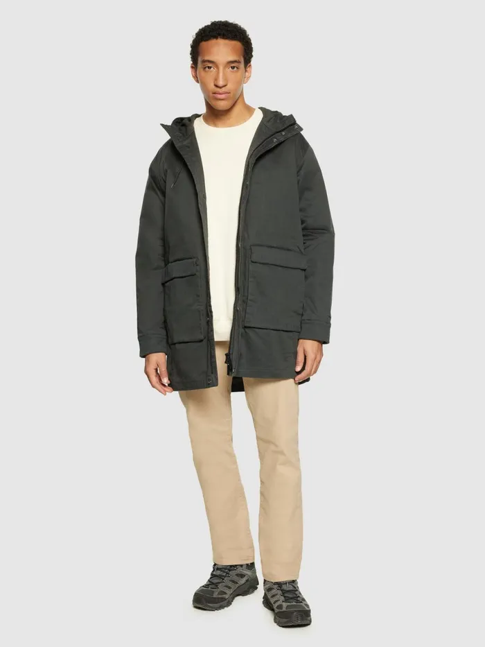 KnowledgeCotton Apparel Jackets And Vests Canvas Casual Long Jacket Gots 8211 Men